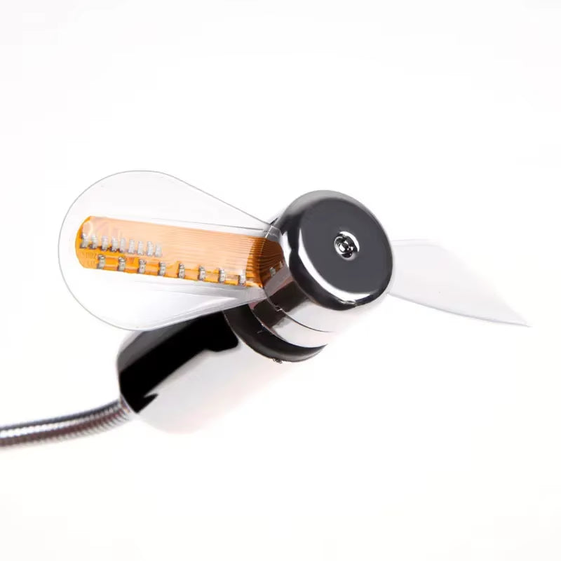 USB Gadget Durable Adjustable Mini Flexible Fan LED Light USB Fan Time Clock Desktop Clock Cool Gadget Time Display