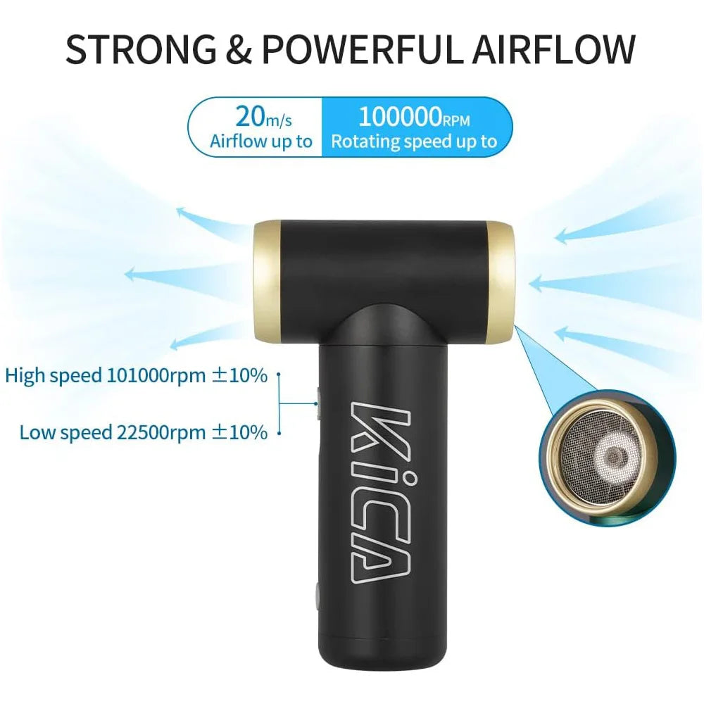 100000RPM  Jetfan 2 Air Blower Portable Turbo Fan Compressed Air Duster Wireless Computer Keyboard Cleaner for PC Car Camera